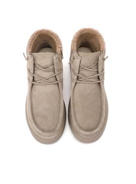 Botas Walkin Pitas Berna bege para mulheres