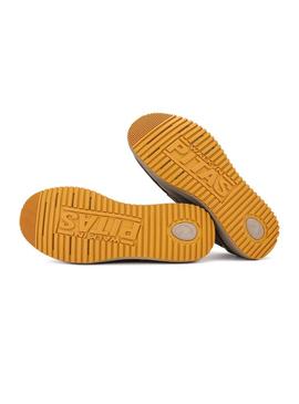 Sapatos náuticos Walkin Pitas Denver cinza para homem.