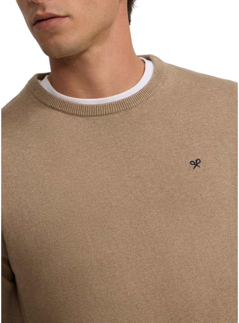 Camiseta básica Silbon bege para homem.