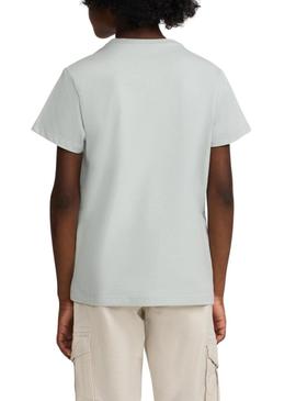 Camiseta Silbon logo multicolor turquesa para criança