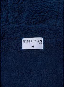 Casaco acolchoado azul da marca Silbon para criança.