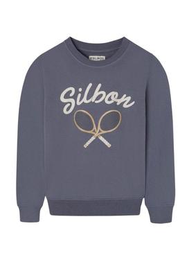 Moleton Silbon Raquete azul vintage para menino