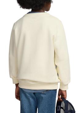 Moletom Silbon Raqueta bege para criança