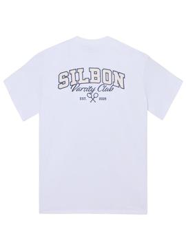 Camiseta Silbon Varsity club branca para homem.