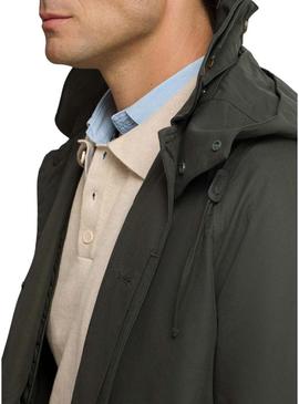 Trench coat verde Silbon para homem