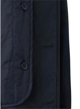 Trench coat Silbon azul marinho para homens.