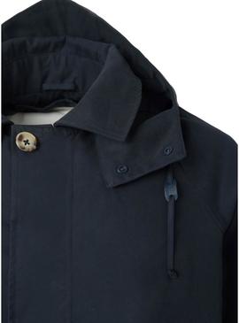Trench coat Silbon azul marinho para homens.