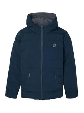 Casaco acolchoado reversível azul e cinza Silbon para homem