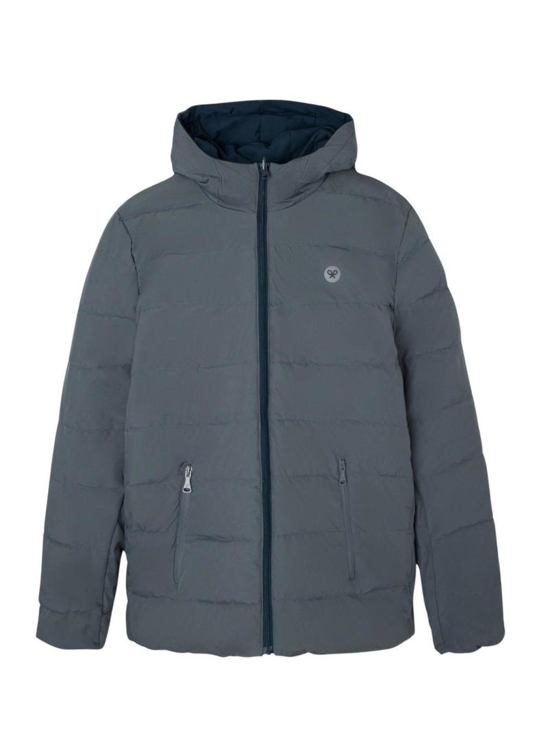 Casaco acolchoado reversível azul e cinza Silbon para homem