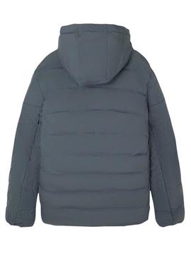 Casaco acolchoado reversível azul e cinza Silbon para homem