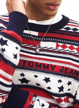 Malha Tommy Jeans American Stripe Homem