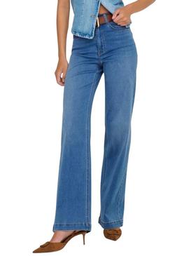 Calça jeans Only Madison Royal azul para mulher.