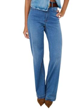 Calça jeans Only Madison Royal azul para mulher.