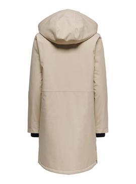 Parka Only Kara bege para mulher