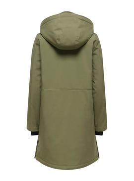 Parka Only Kara verde para mulher