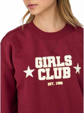 Moletom Only Onjo granate para mulher.