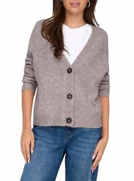 Cardigã de malha Only Zoey roxo para mulher.