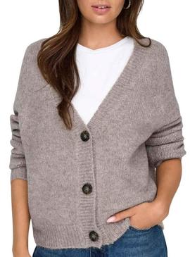 Cardigã de malha Only Zoey roxo para mulher.