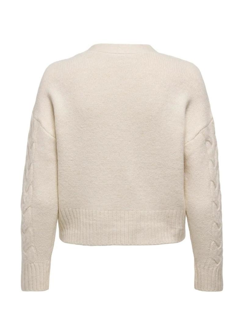 Casaco de malha Only Rio bege para mulher