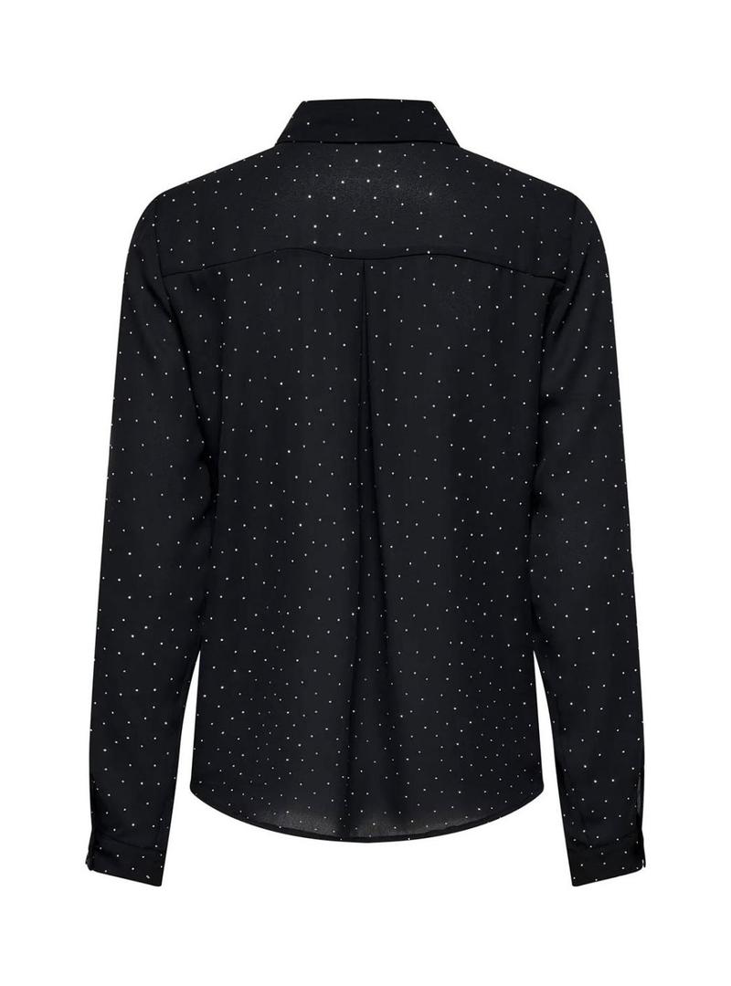 Camisa Only Zeke tachinhas preta para mulher.