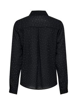 Camisa Only Zeke tachinhas preta para mulher.