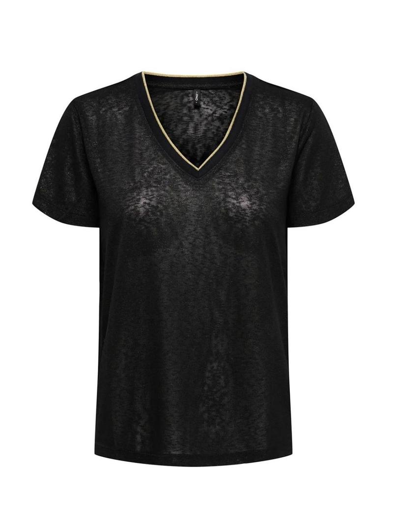 Camiseta Only Beatrice preta para mulher