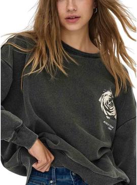 Moletom Only Sinna preto para mulher.