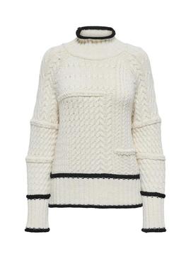 Camisola Jersey Only Harmony bege para mulher.