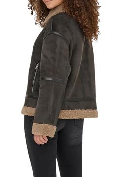 Jaqueta Only Onlkendra marrom para mulher