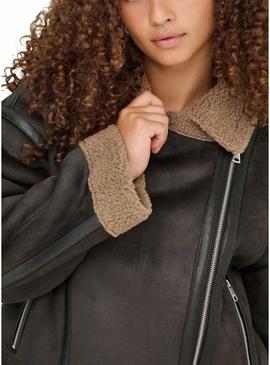 Jaqueta Only Onlkendra marrom para mulher