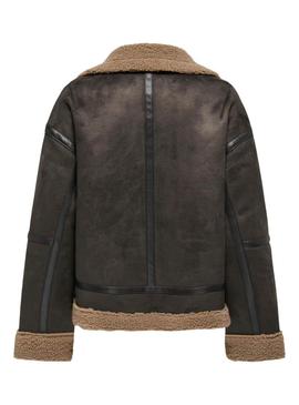 Jaqueta Only Onlkendra marrom para mulher