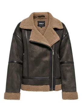 Jaqueta Only Onlkendra marrom para mulher