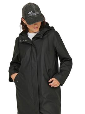 Capa de chuva preta Only Onlelisa para mulher