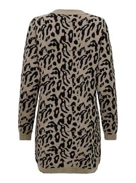 Vestido de malha Only Onljenni marrom para mulher