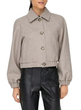 Jaqueta Only Onlnancy cinza para mulher.