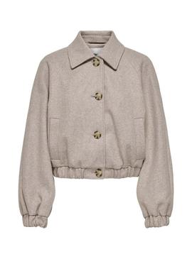 Jaqueta Only Onlnancy cinza para mulher.