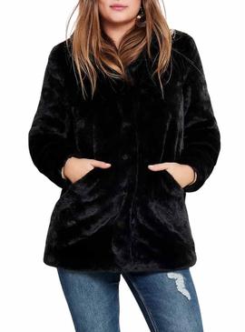 Jaqueta de pele sintético preto Only Onlvida para mulher.