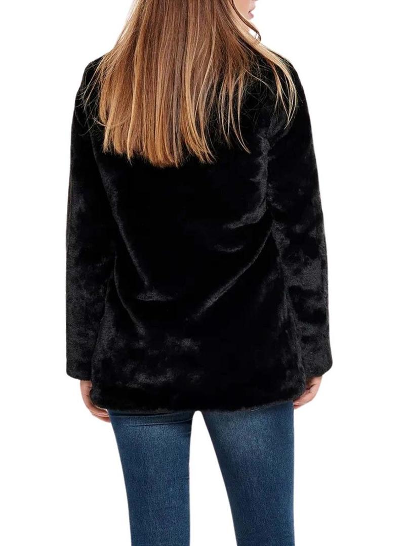 Jaqueta de pele sintético preto Only Onlvida para mulher.