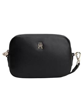 Bolsa Tommy Hilfiger Popette Soft preta para mulher