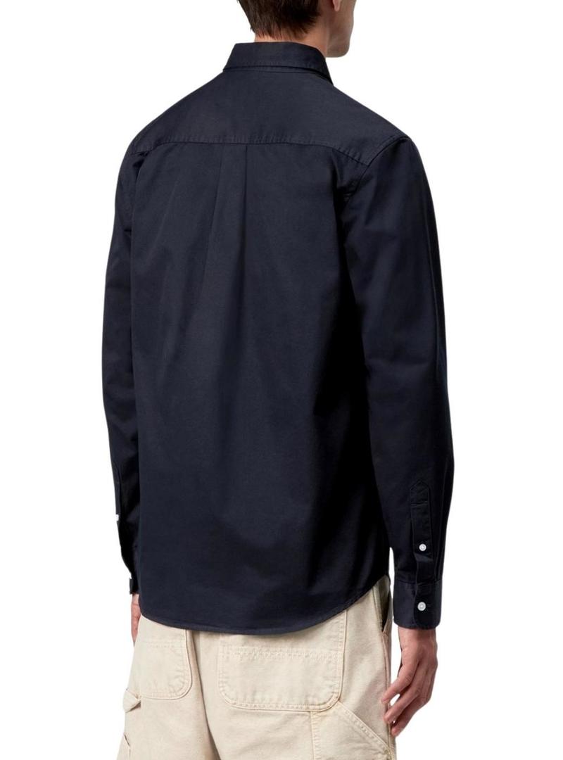 Camisa Carhartt WIP Madison azul marinho para homem