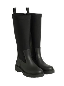 Botas Calvin Klein Rainboot Neoprene preta para mulher.
