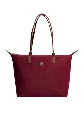 Bolsa tote Tommy Hilfiger Popette granate para mulher