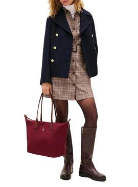 Bolsa tote Tommy Hilfiger Popette granate para mulher