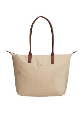 Bolsa tote Tommy Hilfiger Popette bege para mulher.