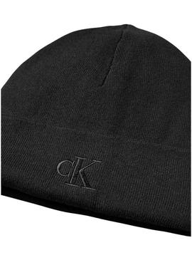 Touca Calvin Klein Fine Rib preta para homem