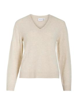 Camisola Vila Vimiraz bege para mulher