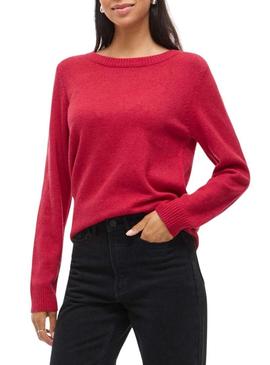 Camisola Vila Viril vermelha para mulher