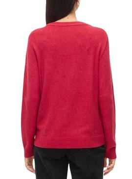 Camisola Vila Viril vermelha para mulher