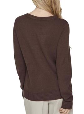 Camisola Vila Viril marrom para mulher