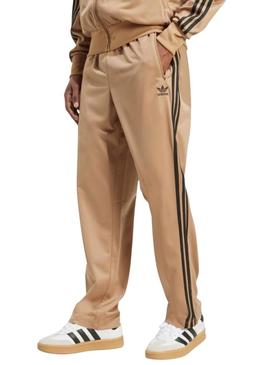 Calça Adidas Firebird caramelo para homem.